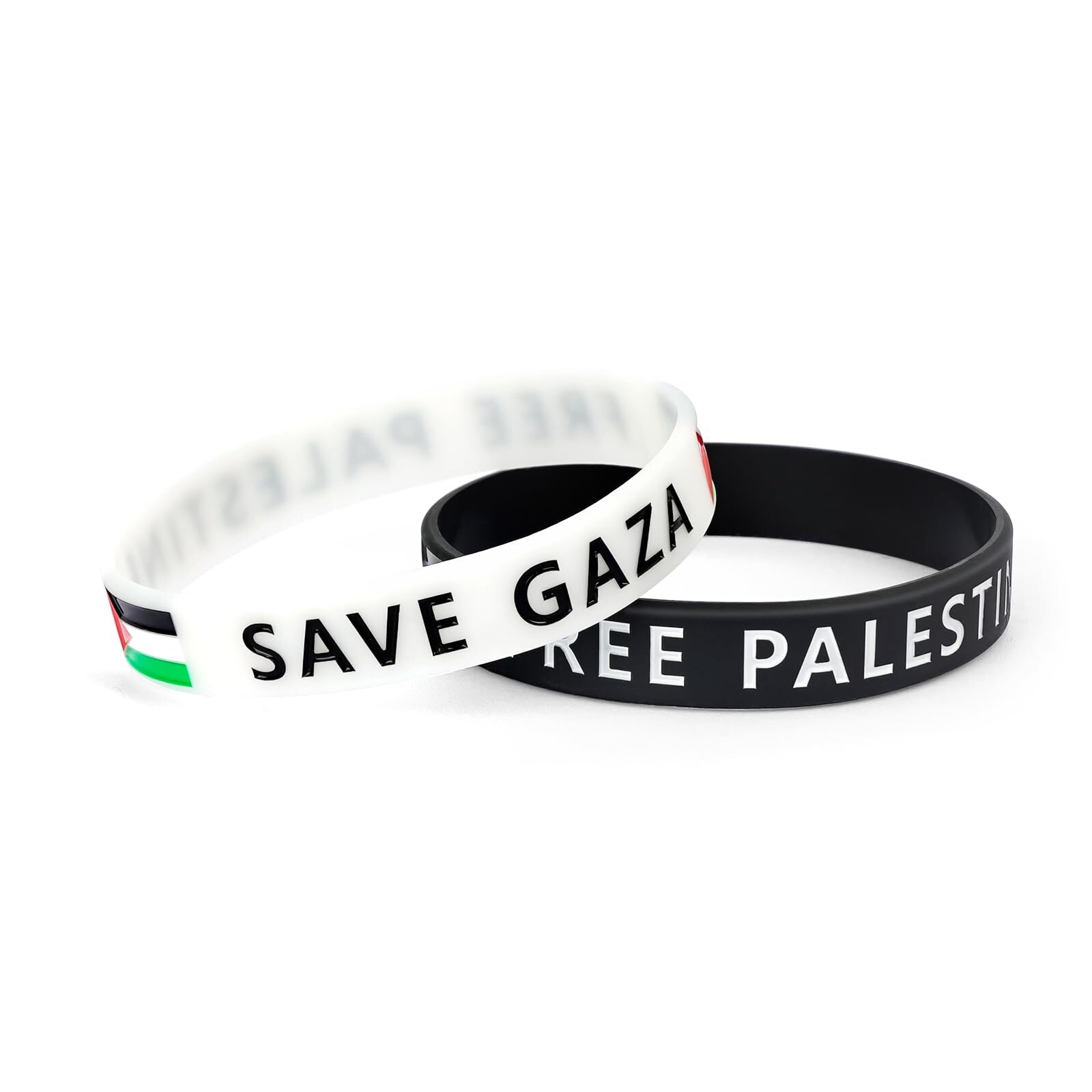 20 Pcs Free Palestine Bracelet Silicone Palestine Flag Wristbands for Men Women