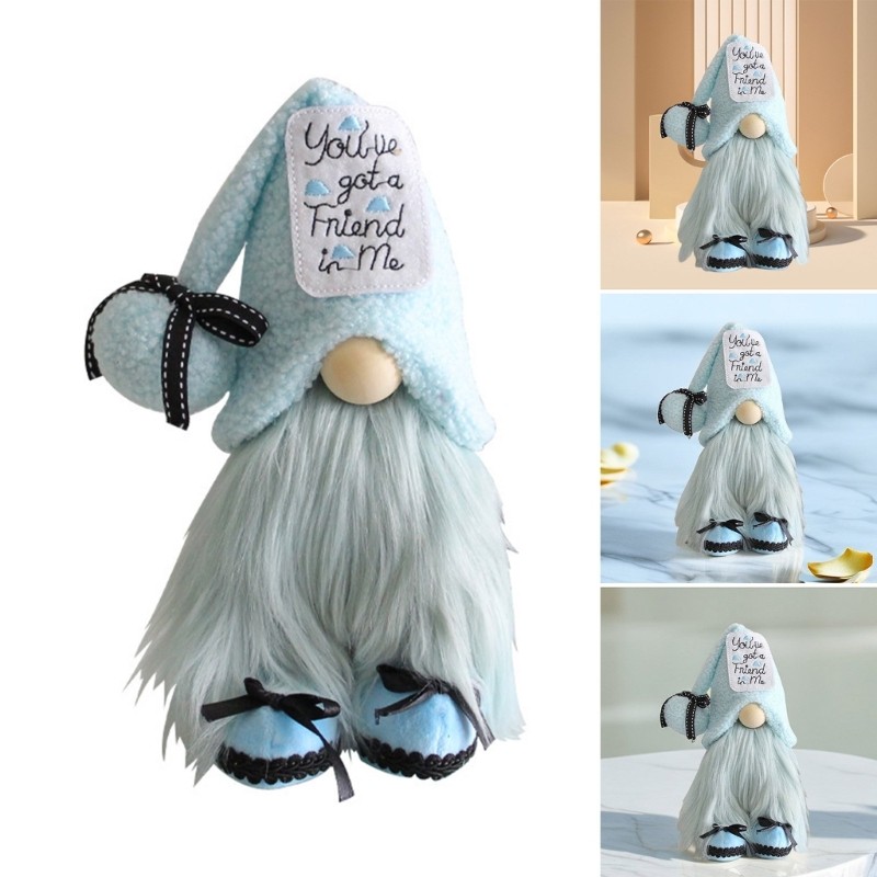 Christmas Figurine Holiday Decoration Christmas Plush Toy Gnome Figure