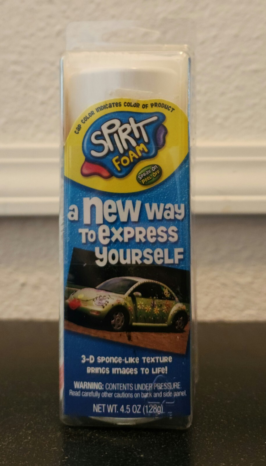 3-D spirit foam spray on peel off