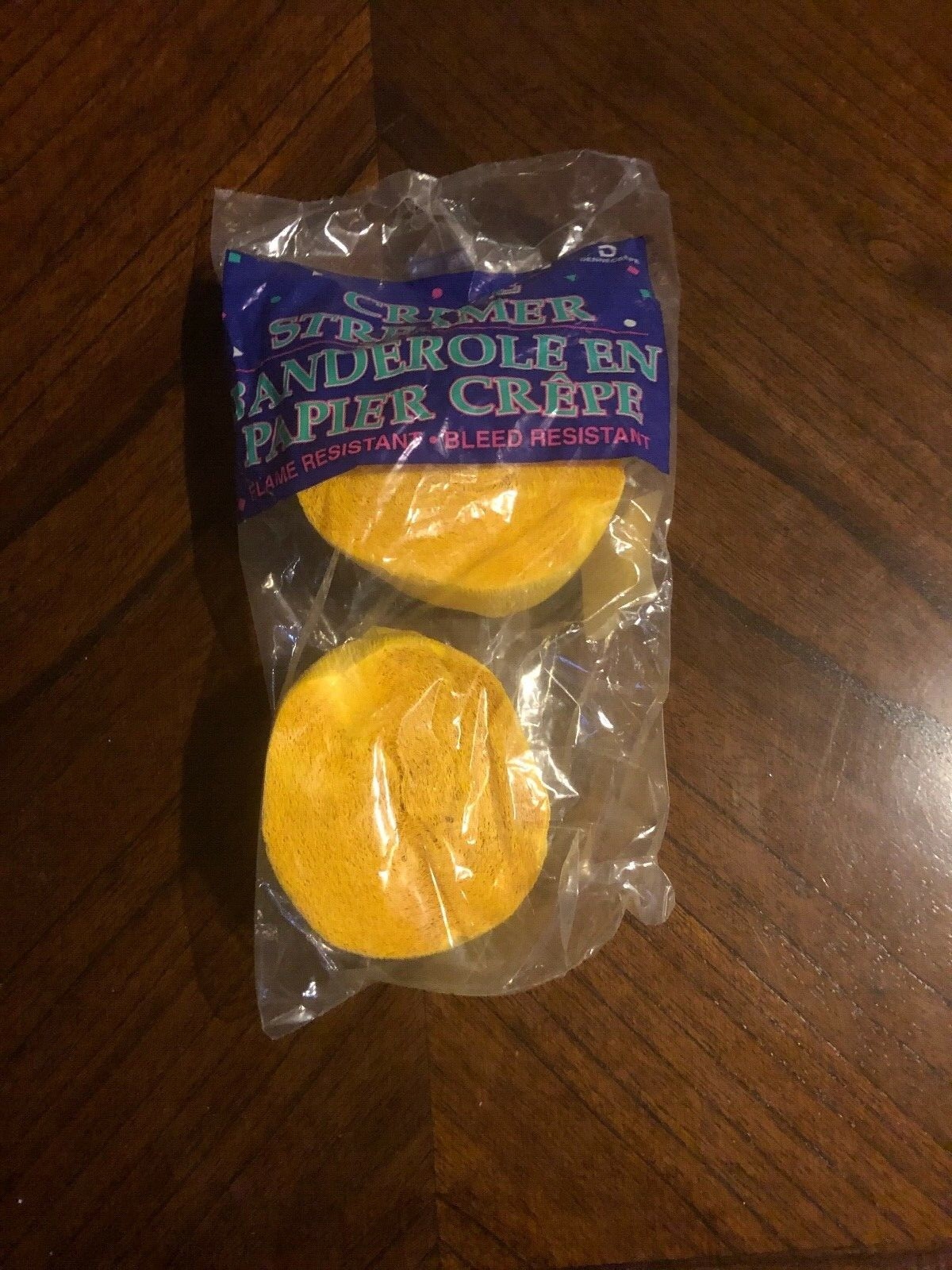 DENNECREPE Yellow Crepe Paper Streamers ~ 2 Rolls @ 72.5′ Each – Made in USA NIP