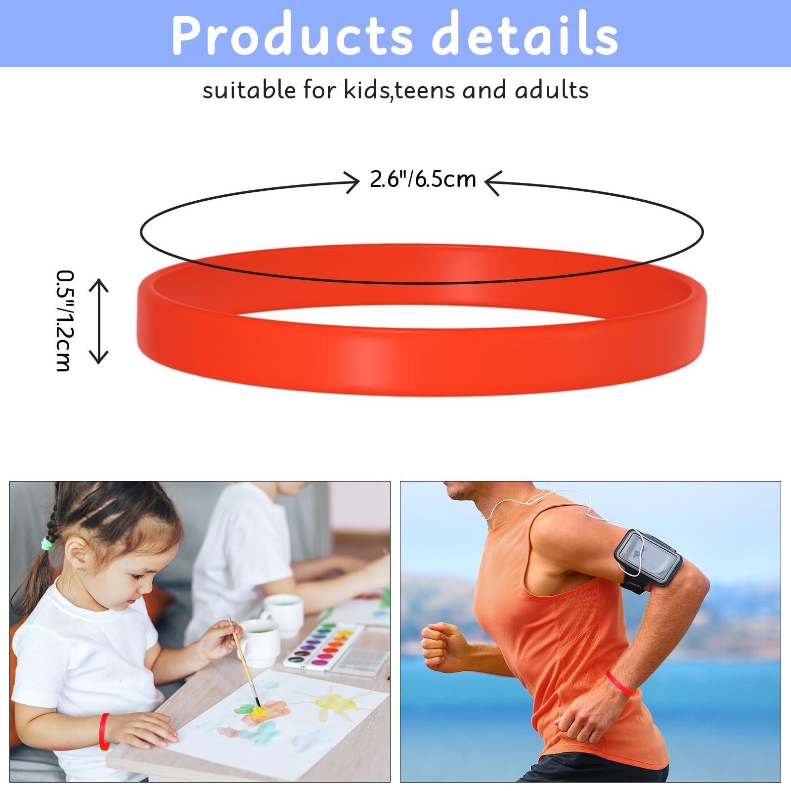 10 Pack Silicone Bracelets with American Flag Rubber Thin Red Line Wristbands