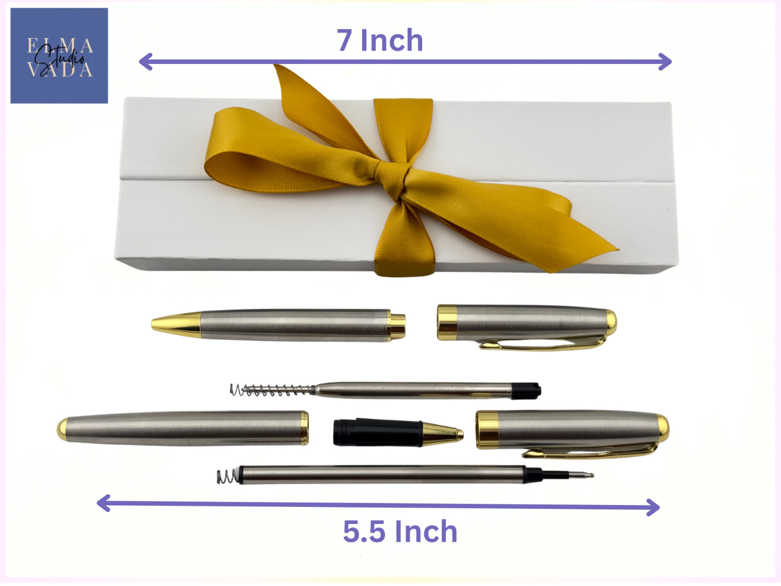 Personalized Pen Set, with Engraved Names, Customized Pens with Box Business Pen