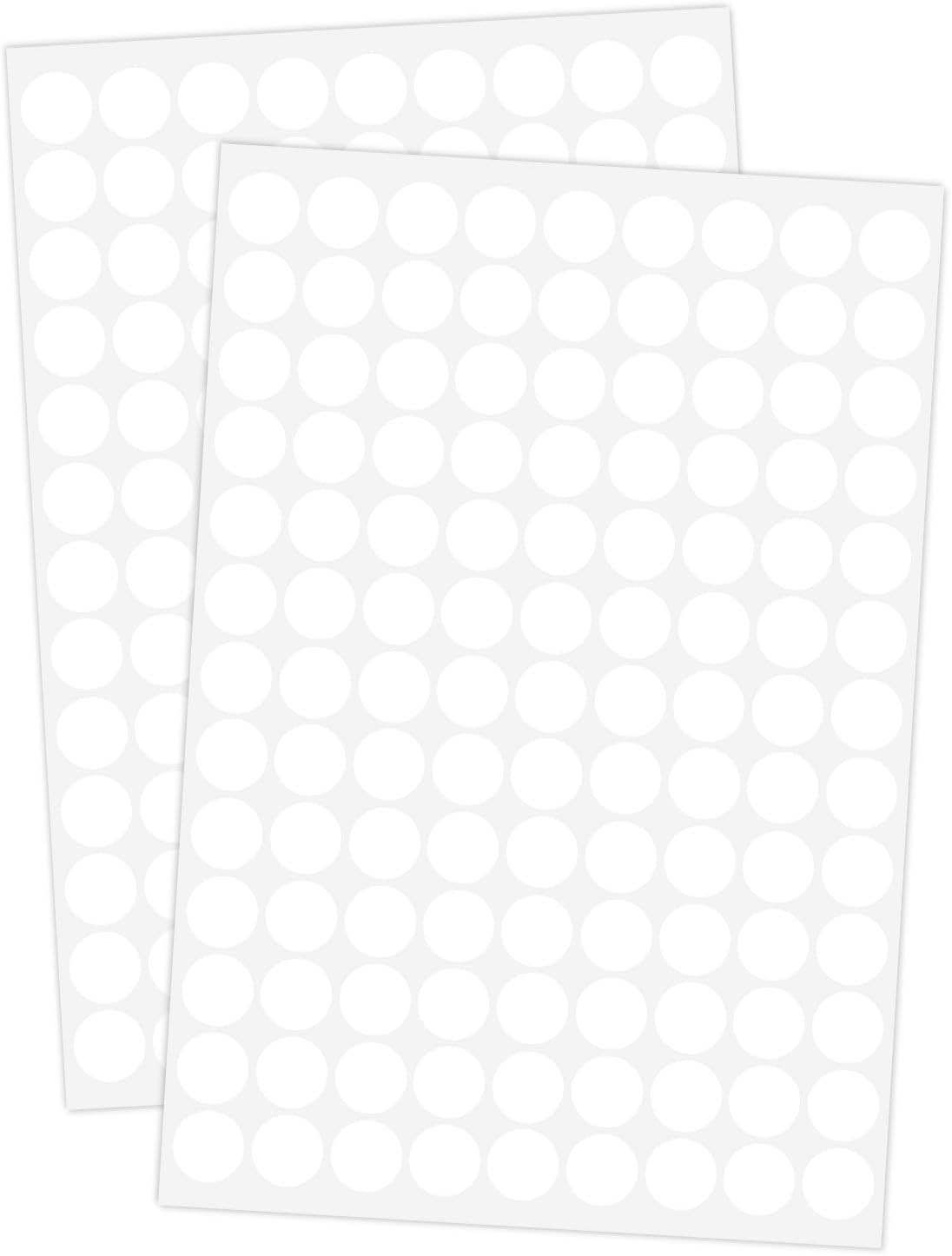 2340 PCS Circle Dot Stickers 1/2″ Round Yard Garage Sale Price 1/2 INCH White