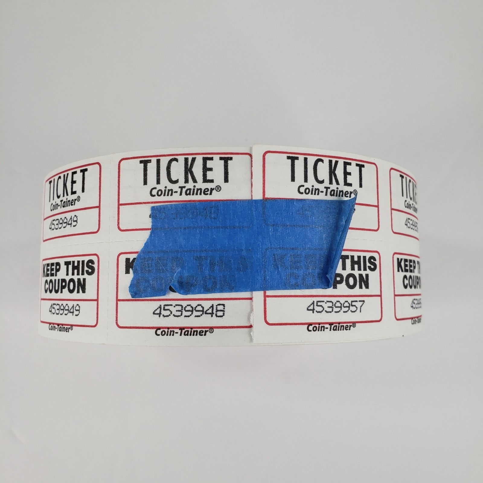 Raffle Ticket USED Roll Double Stub KEEP THIS COUPON Numbered Festival Carnival