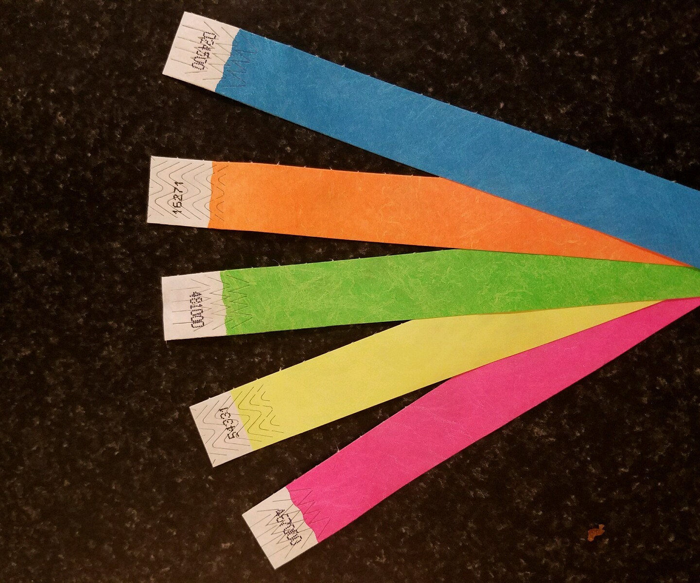 30,000 3/4″ TYVEK WRISTBANDS FOR EVENTS, 5 ASSORTED COLORS, PAPER WRISTBANDS….