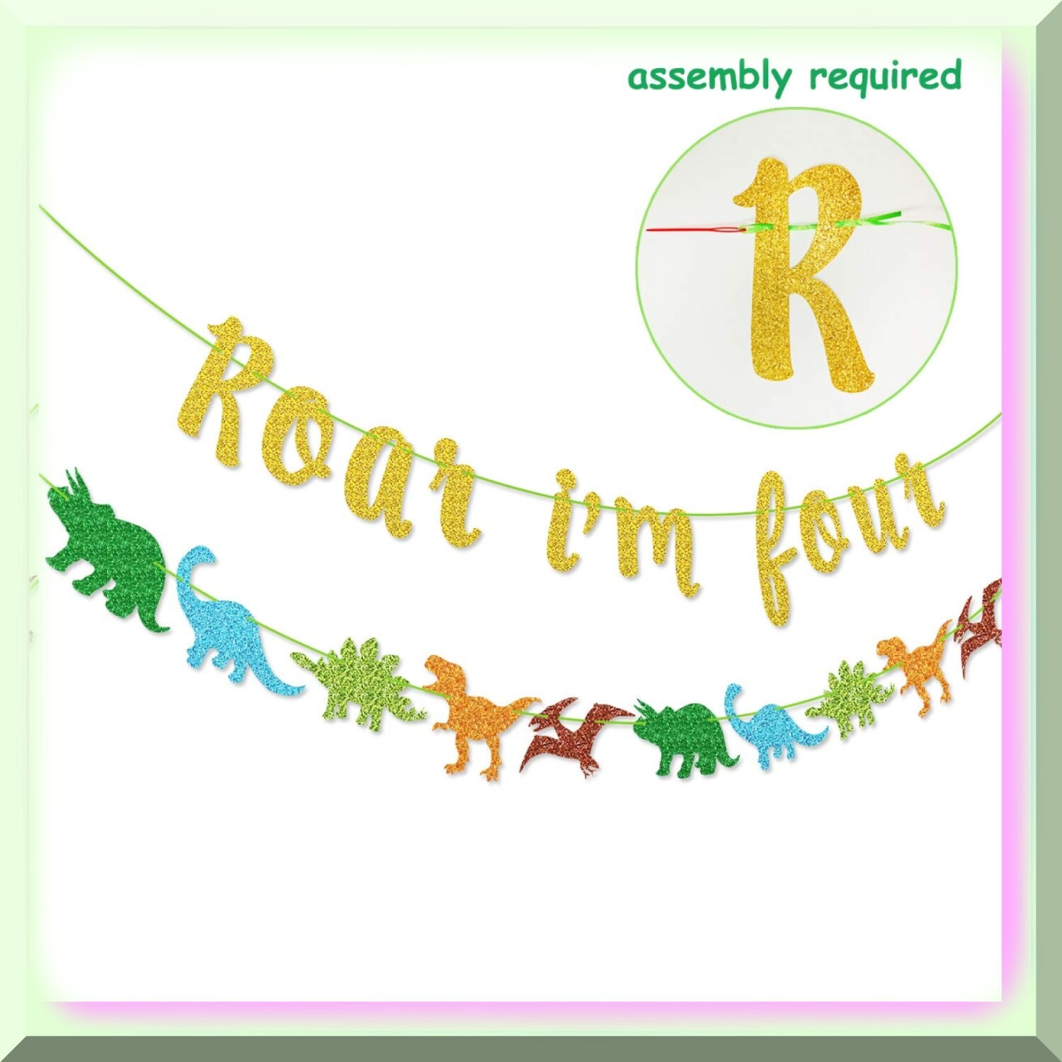 Dinosaur Birthday Banner for Kids’ Party Decor