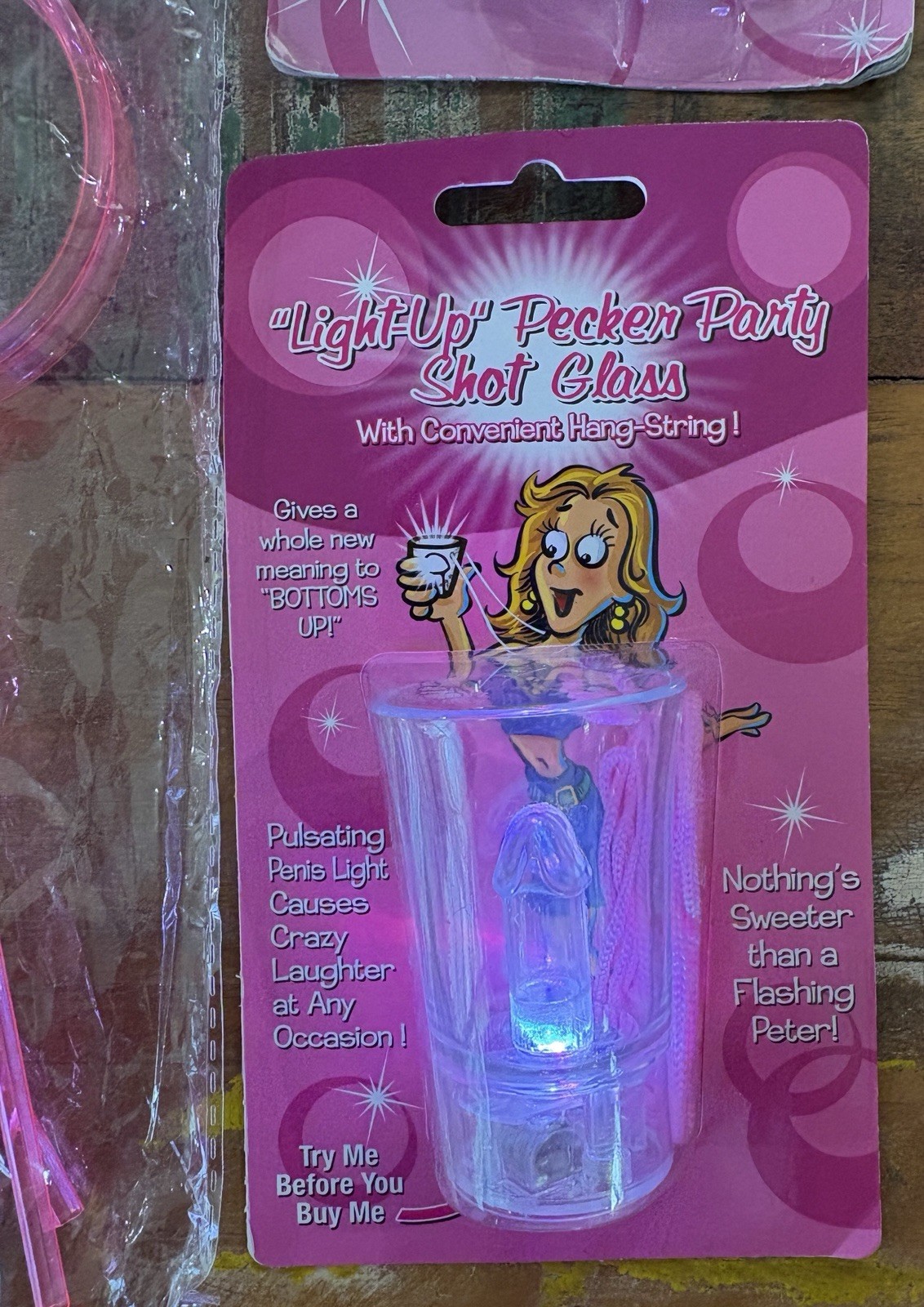 Lot of Bachelorette Adult Party Favors Light Up Shot Glass Dice Straws NEW