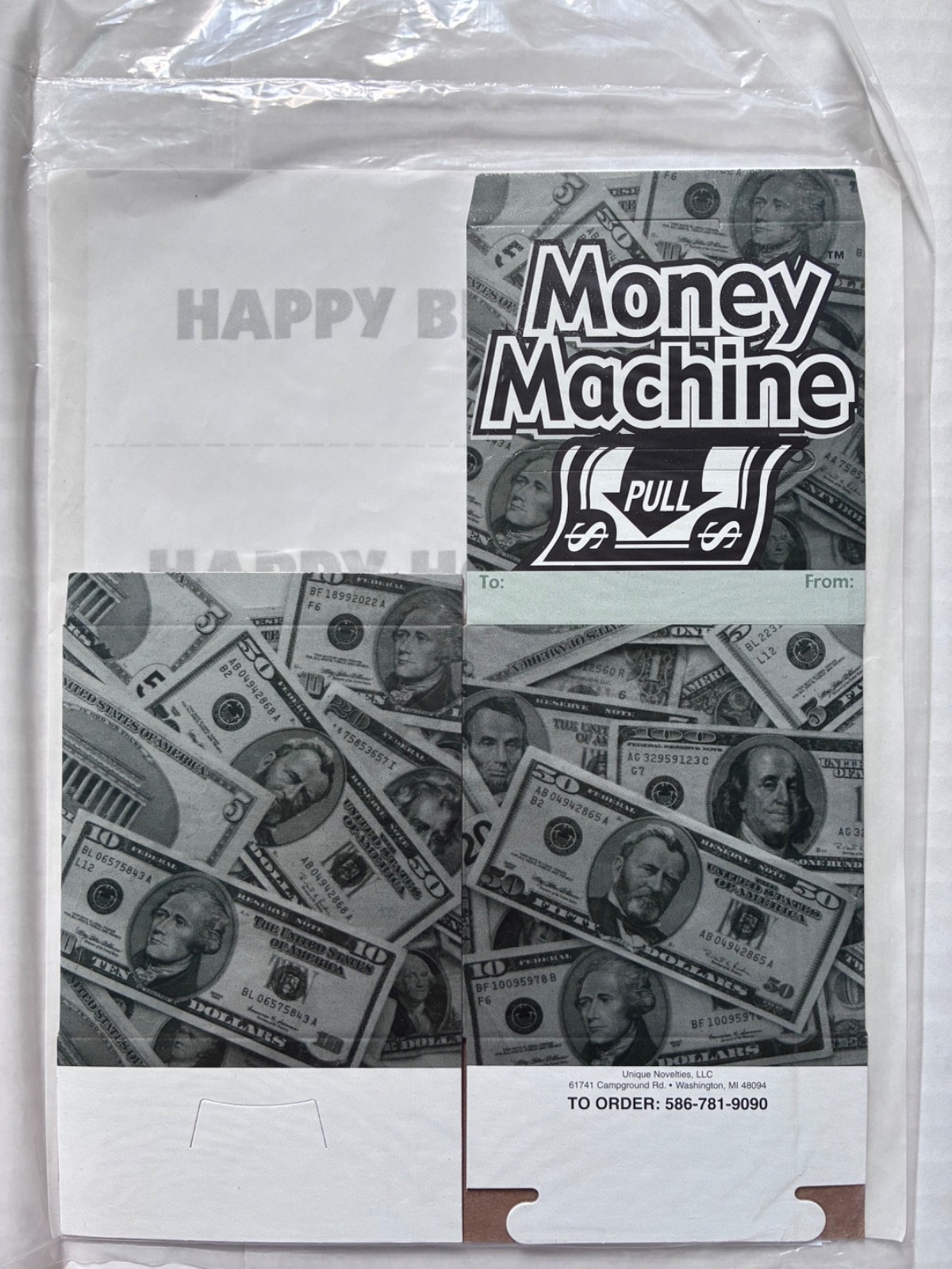 The Money Machine Dollar Bill Gift Pull Box Unique Novelties