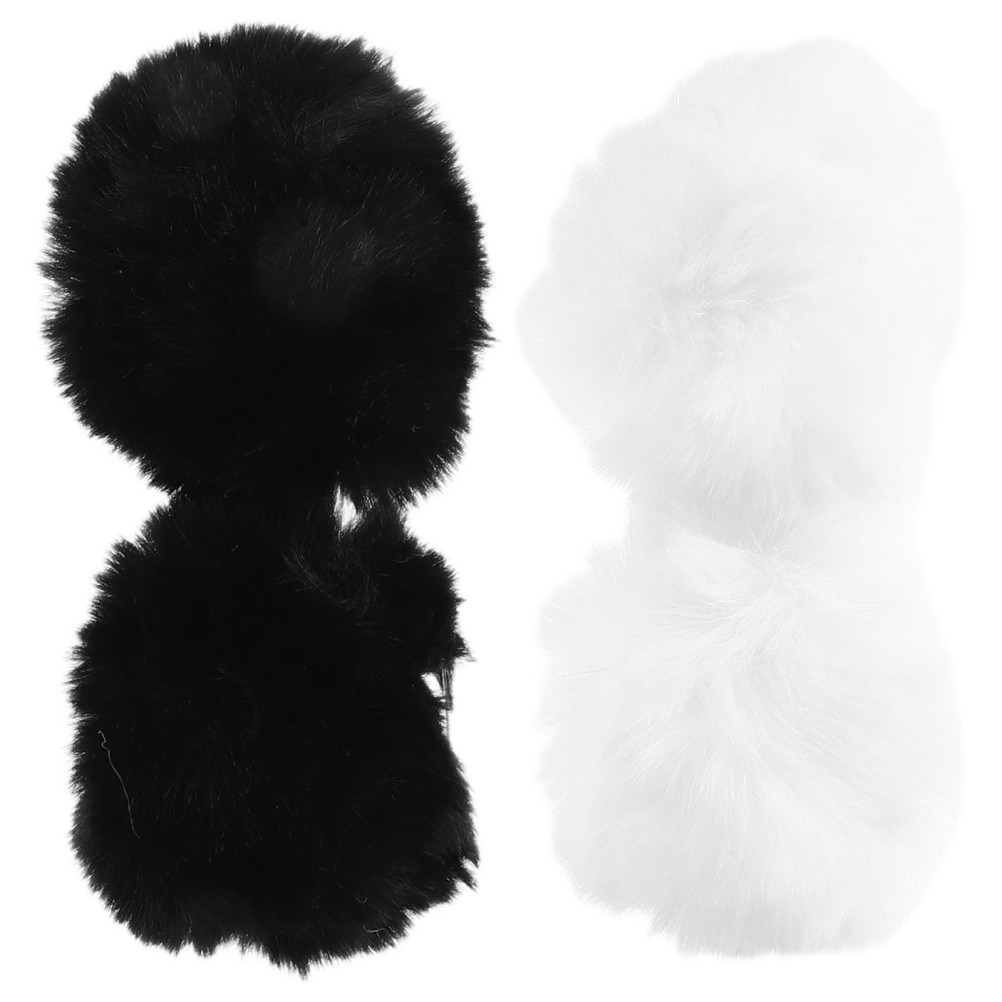 4Pcs Durable Plush Bunny Tail Kit Multi Color for Easter Halloween Cosplay