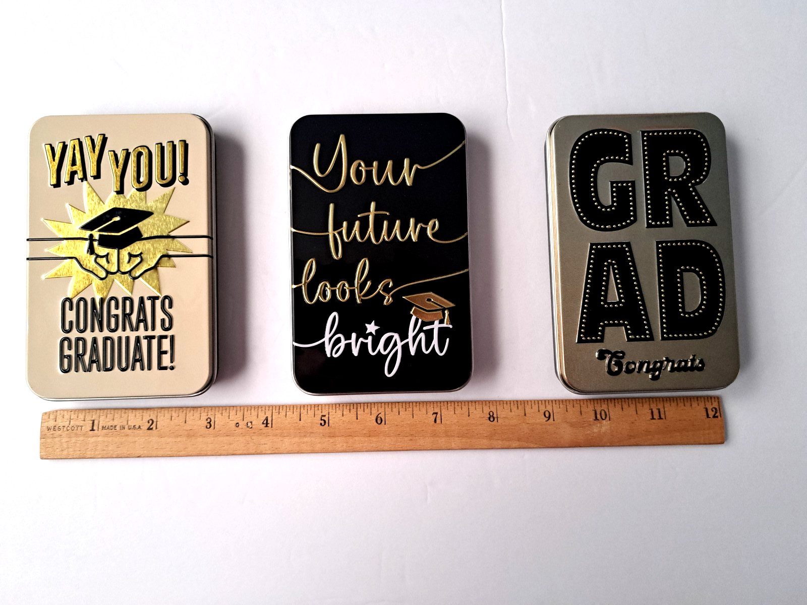 Lot of 3 – Graduation Gift Tin Holder for Cards or Check