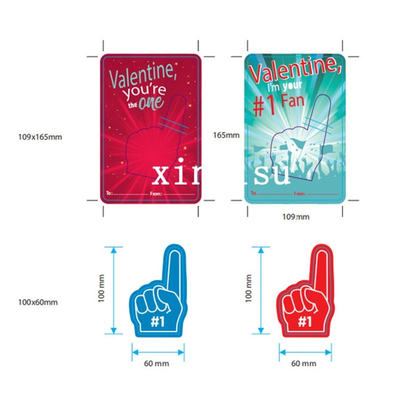 5 Pcs/Set EVA Foam Fingers Red Blue Cheering Gloves for Local Sport Events Games