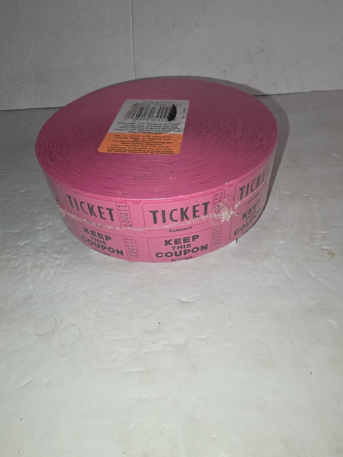 Raffle Tickets Double Roll – Events, Carnivals – 2000 Ticket Count Per Roll