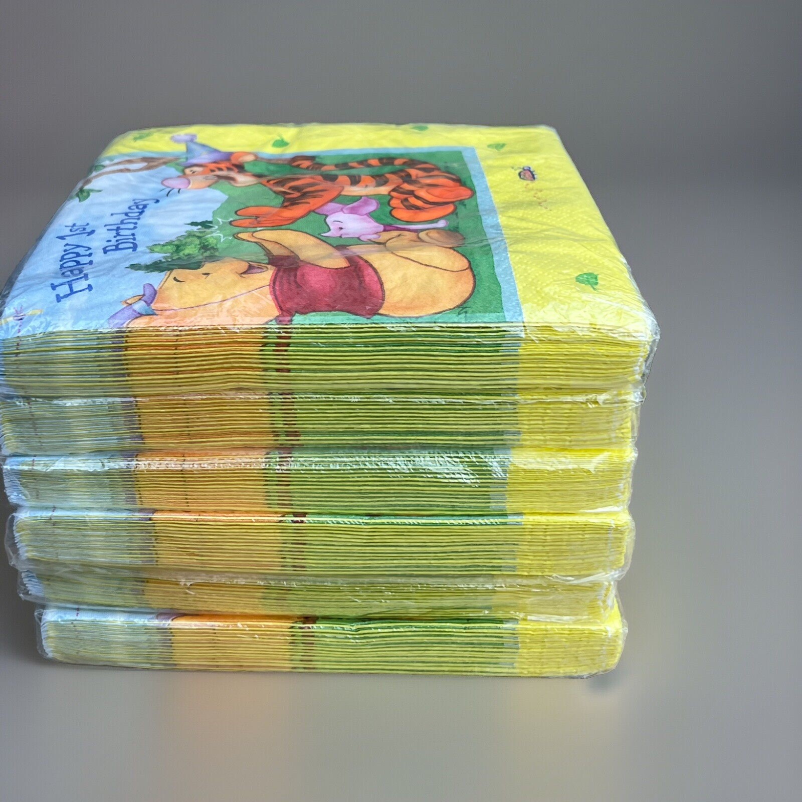 Vtg Hallmark Disney Winnie the Pooh 1st Birthday Napkins Lot of 6 Packs