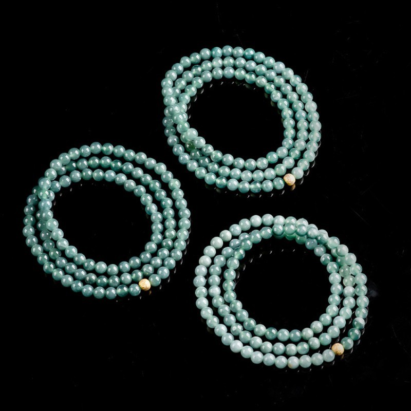6mm Jadeite Round Bead Necklace Chain Healing Crystal Women Men Jewelry Gift 22″