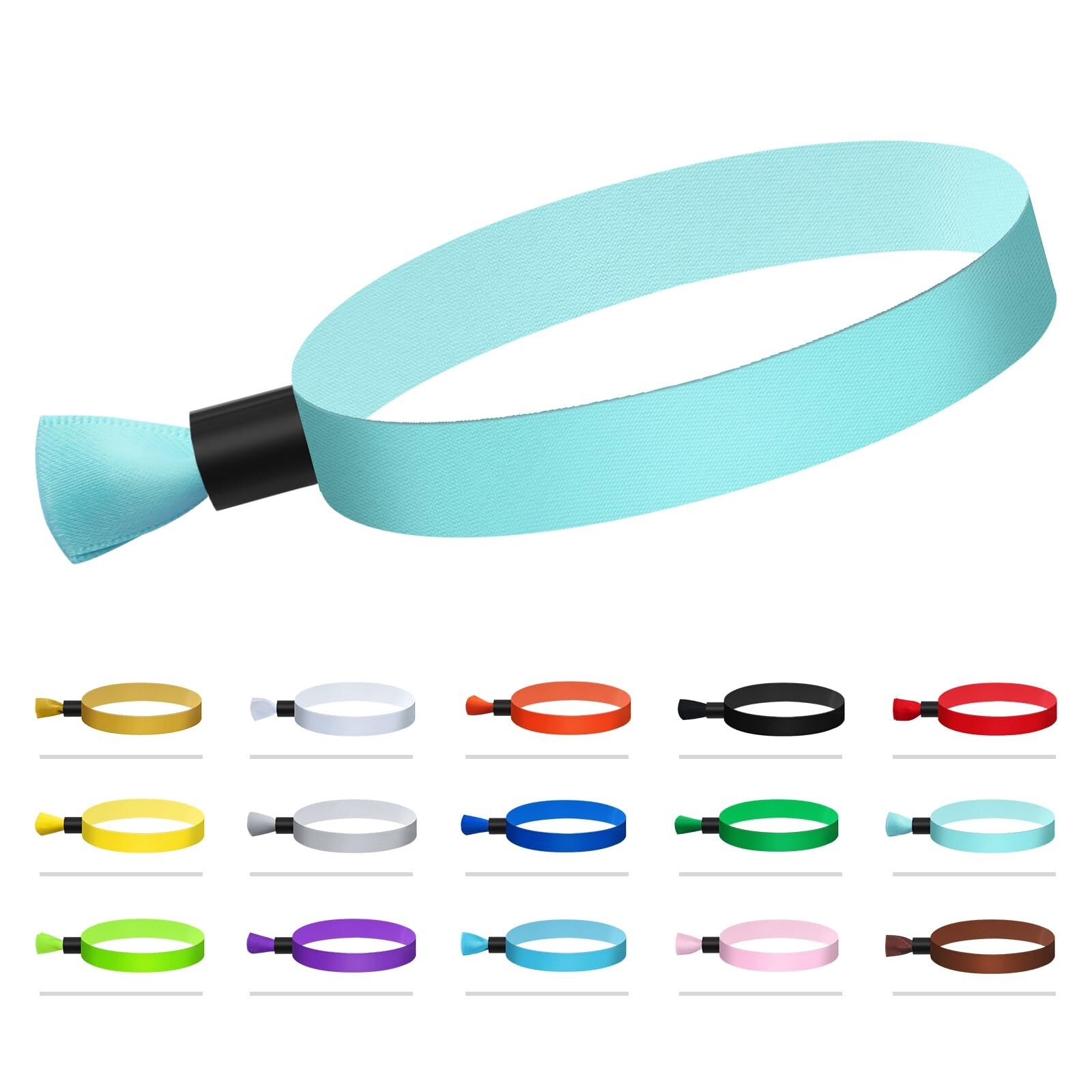 100 Cloth Wristbands for Events Lightweight Concert & Club Entry Color Water…