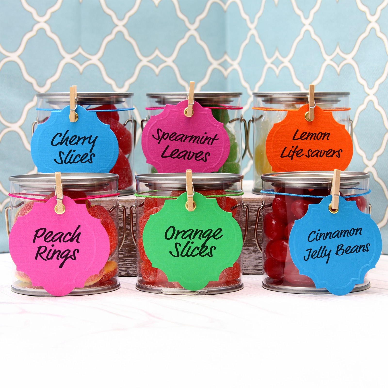Mini Clear Plastic Paint Cans 6pk; DIY/Craft/Party Decor Favors for Candy/Gifts