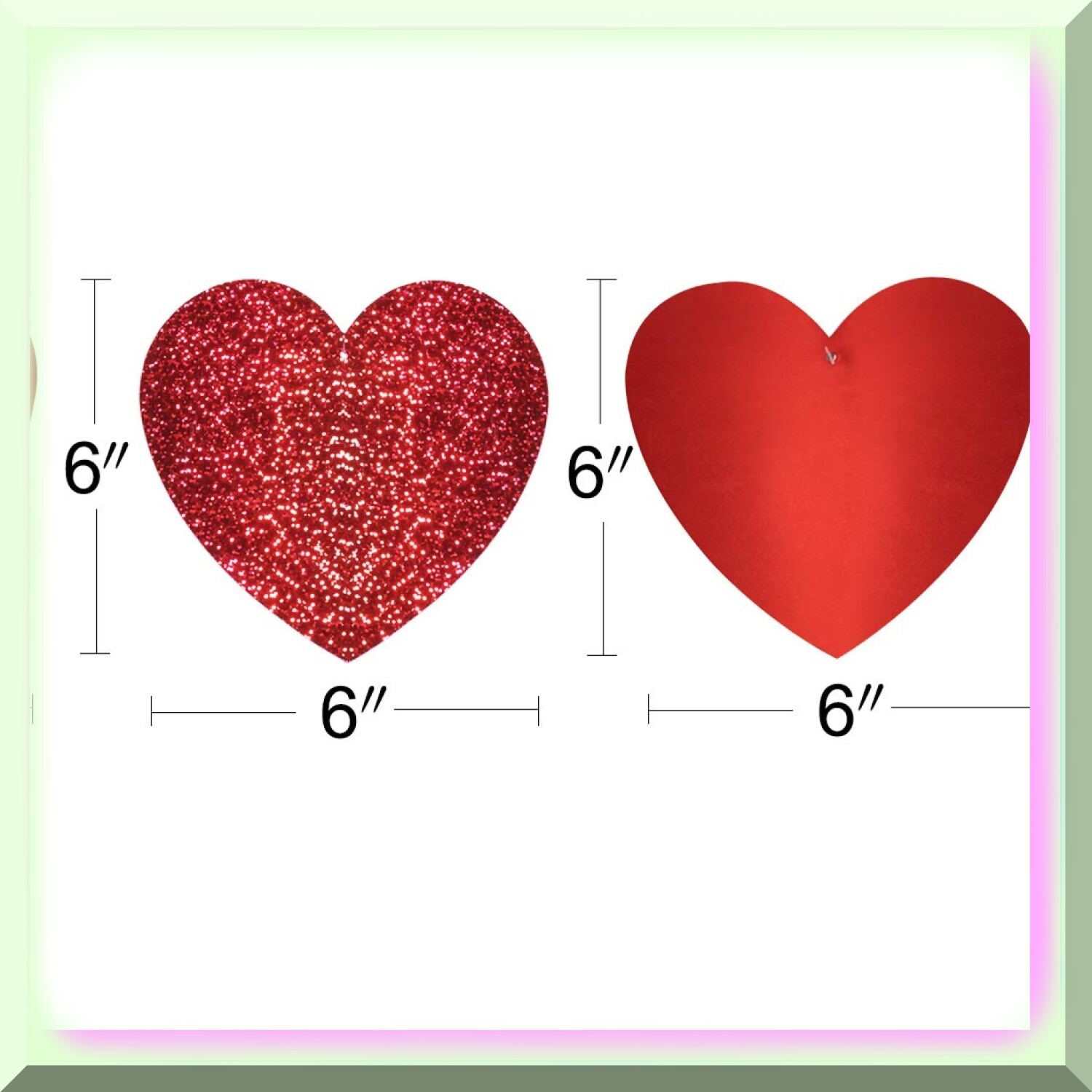 Sparkling Love Celebration Hanging Decor with Glitter Hearts and Swirls