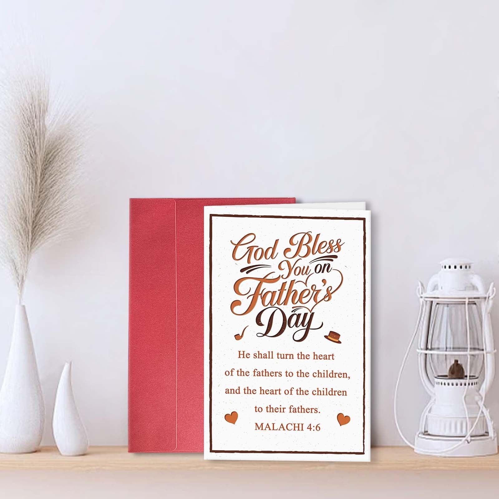 hvdler Religious Father’s Day Card, Bible 8.3 inches by 5.3 inches,