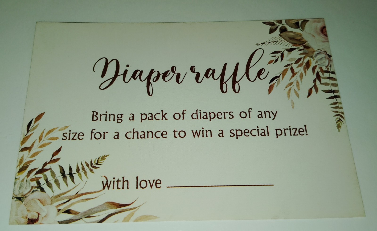 30 Pcs Boho Floral Diaper Raffle Tickets Bohemian Diaper Raffle Cards
