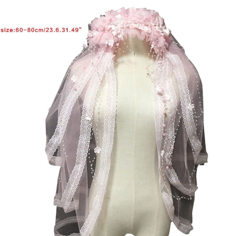 Costume Party Tulle Hair Accessories Exquisite Triple Layers Lace Brim