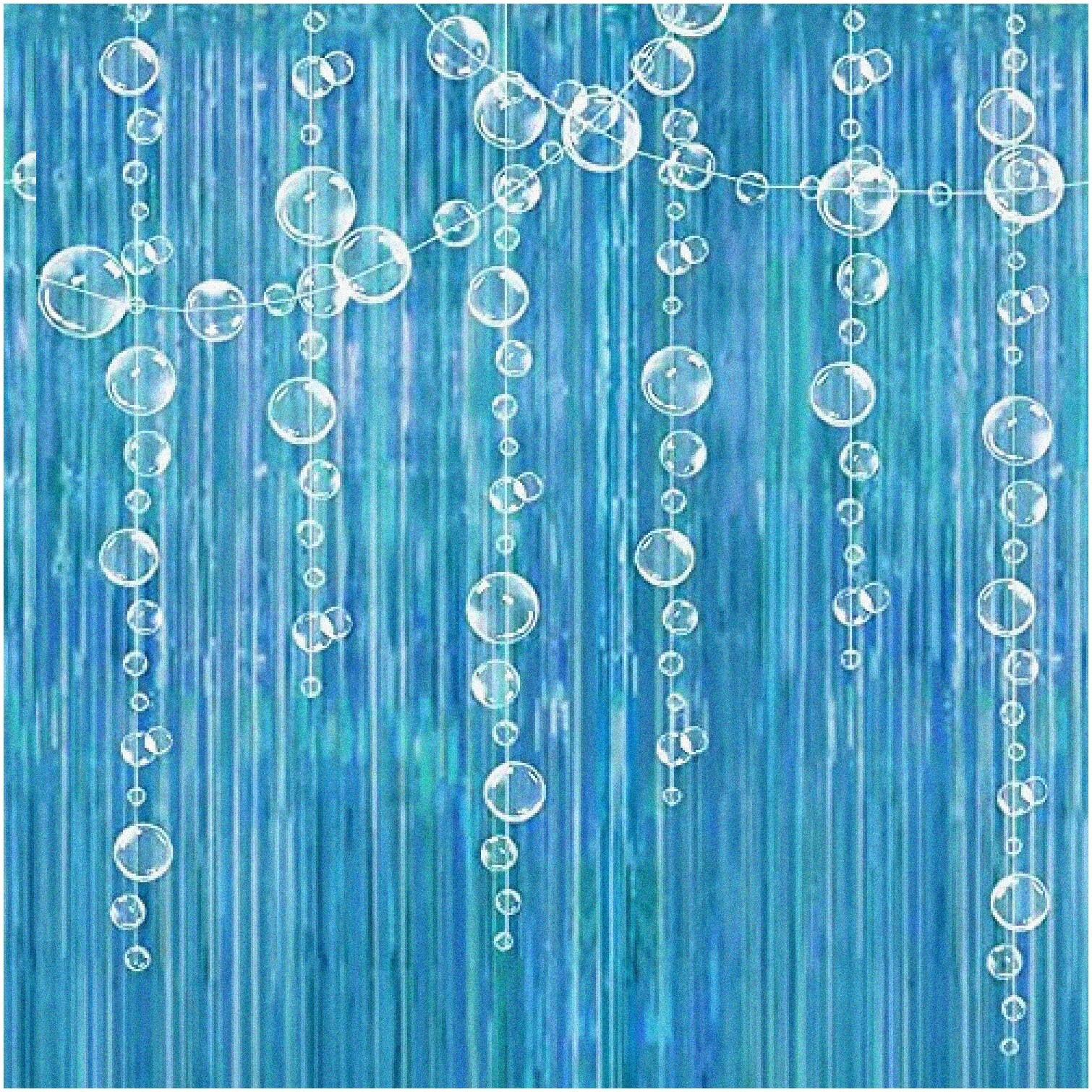 Underwater Bubble Party Kit with Tinsel Backdrop
