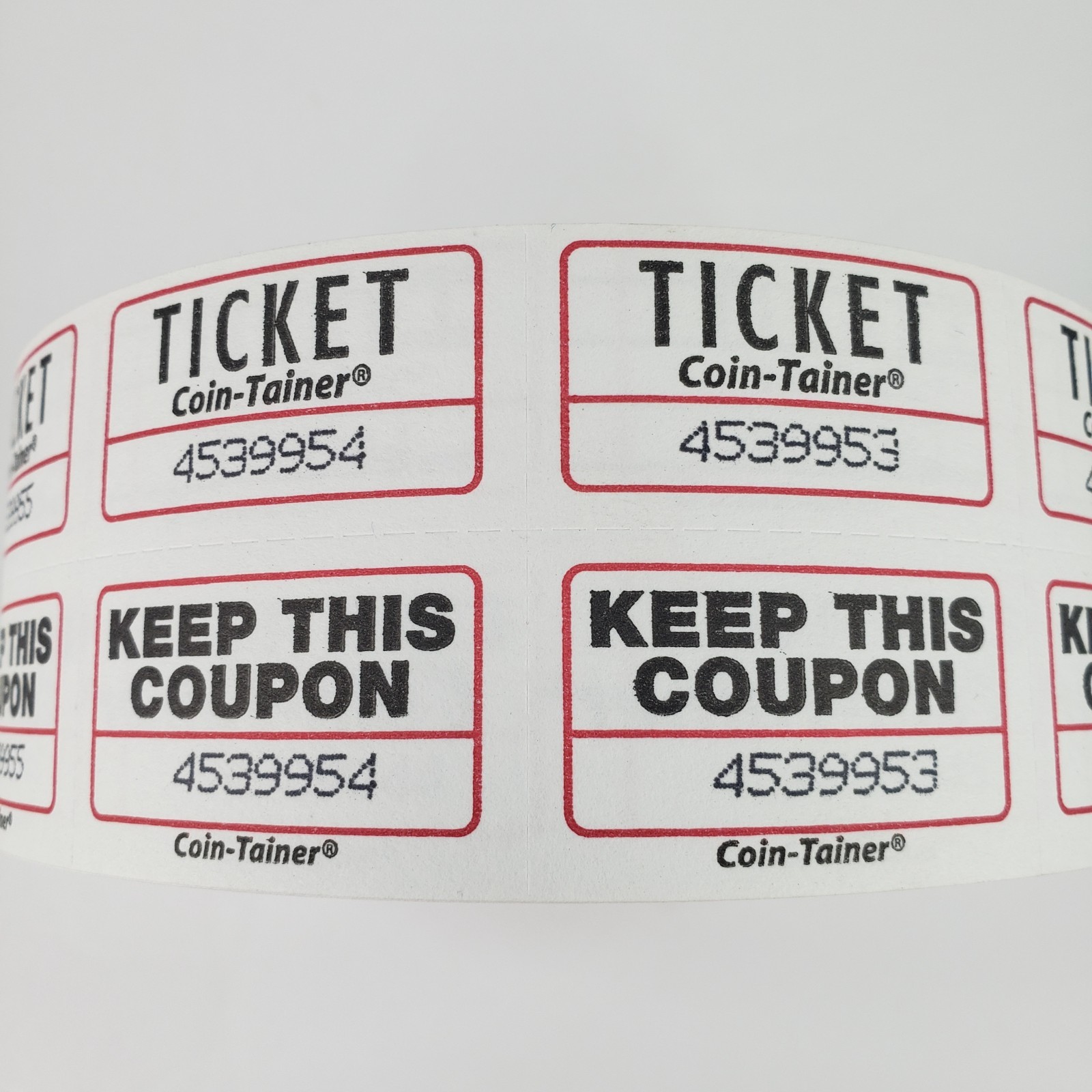 Raffle Ticket USED Roll Double Stub KEEP THIS COUPON Numbered Festival Carnival