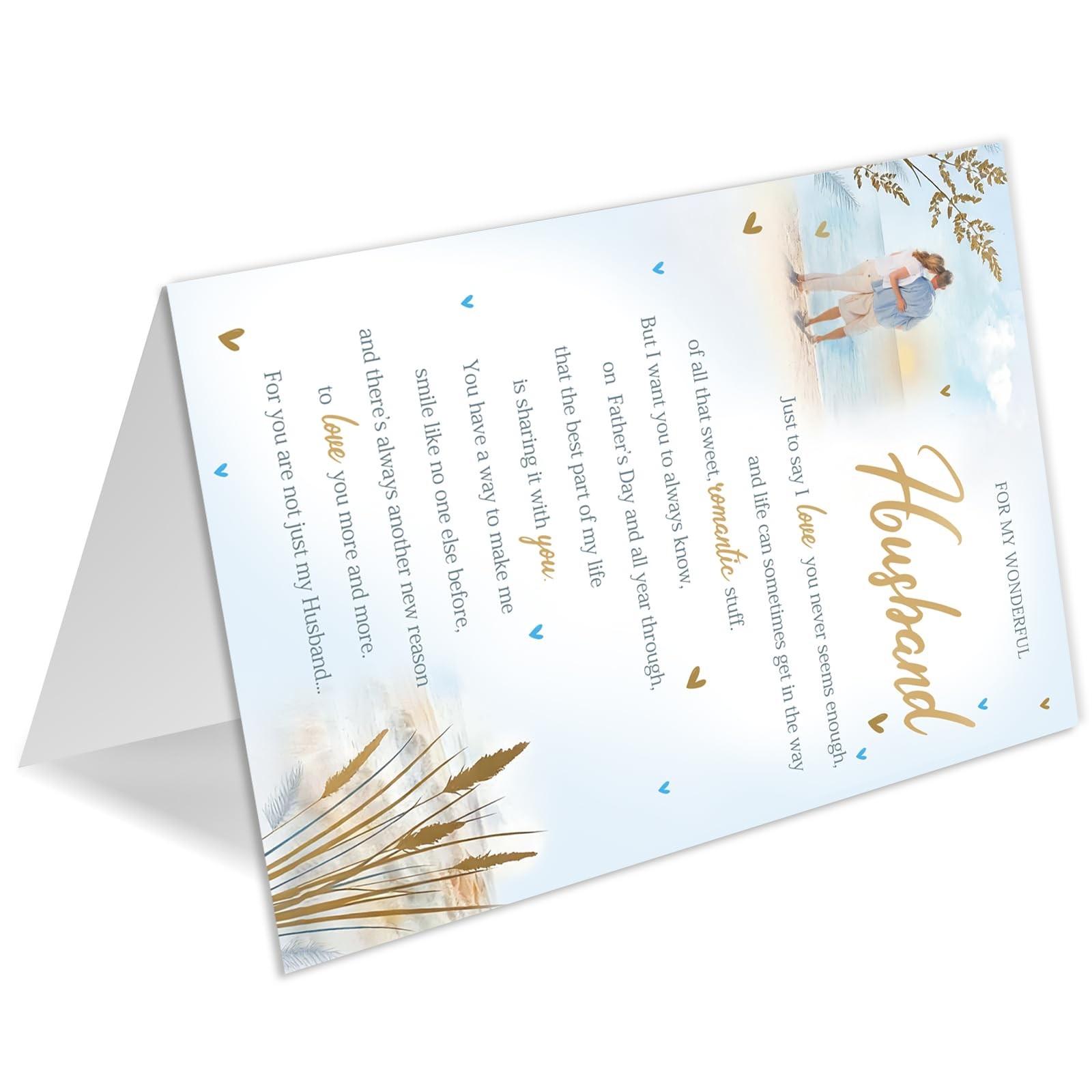 HEJOYN Father’s Day Card for Husband, Fathers 7×5 inches, QQ-299