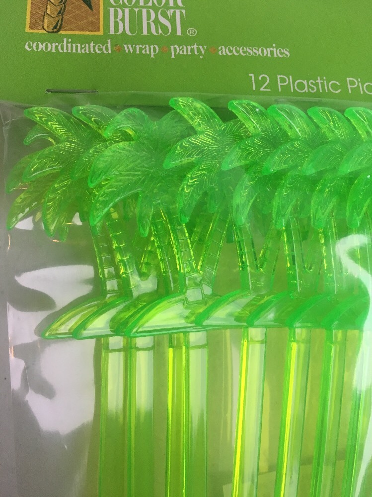 HUGE Lot Of 288 Palm Tree Party Picks 8″ Long For Appetizers And Party Snacks
