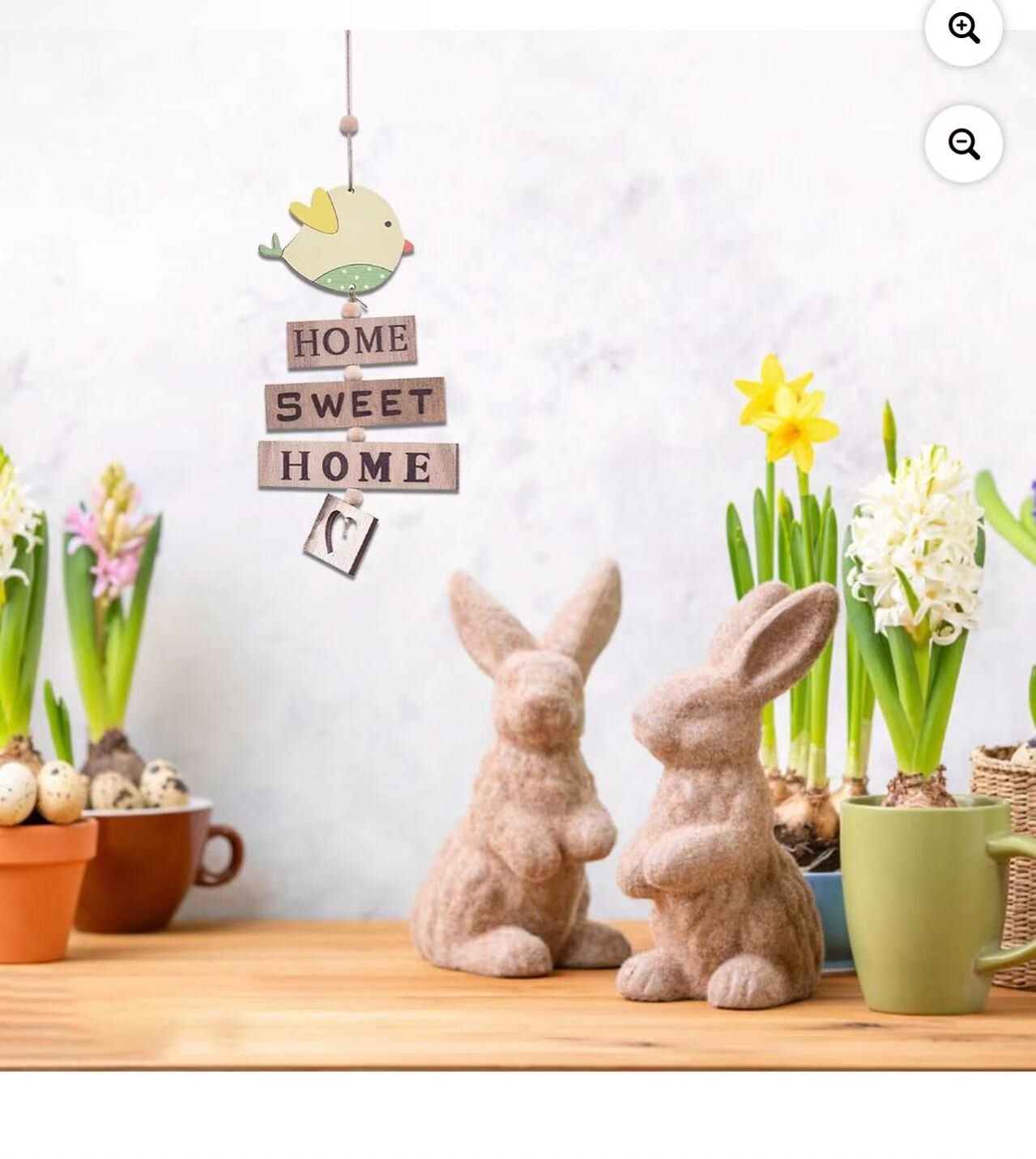 Kiplyki Wholesale Wooden Letter Easter Bunny Decorative Letter Pendant HOME Lett