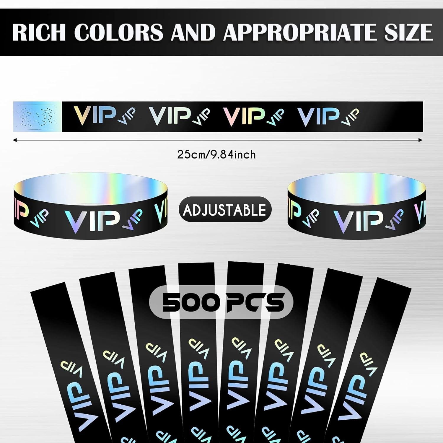 500 Pack VIP Plastic Wristbands Bracelets Party for Events VIP Custom Wristba…