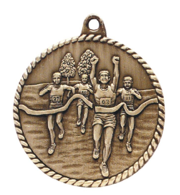 Cross Country Medal Award Trophy With Free Lanyard HR780 School Team Sports