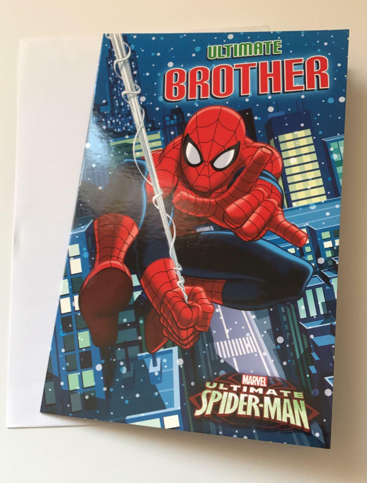 Brother – Marvel Ultimate Spiderman Christmas Uk Greetings Card – boy