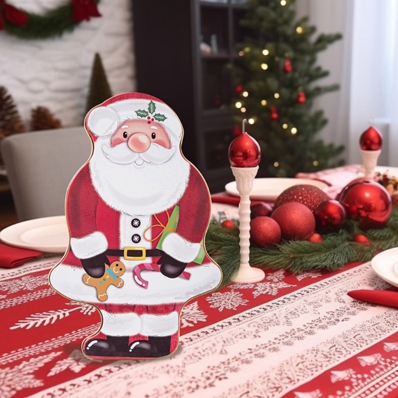 Christmas Santa Candy Holders Box Tin Treats Storage Container For Gifting