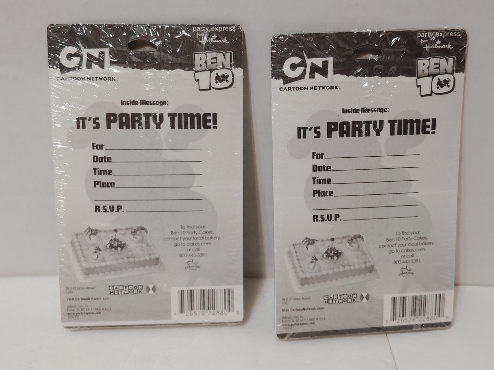 New! Ben 10 Ben10 Party Express 8 Invitations Hallmark Cartoon Network