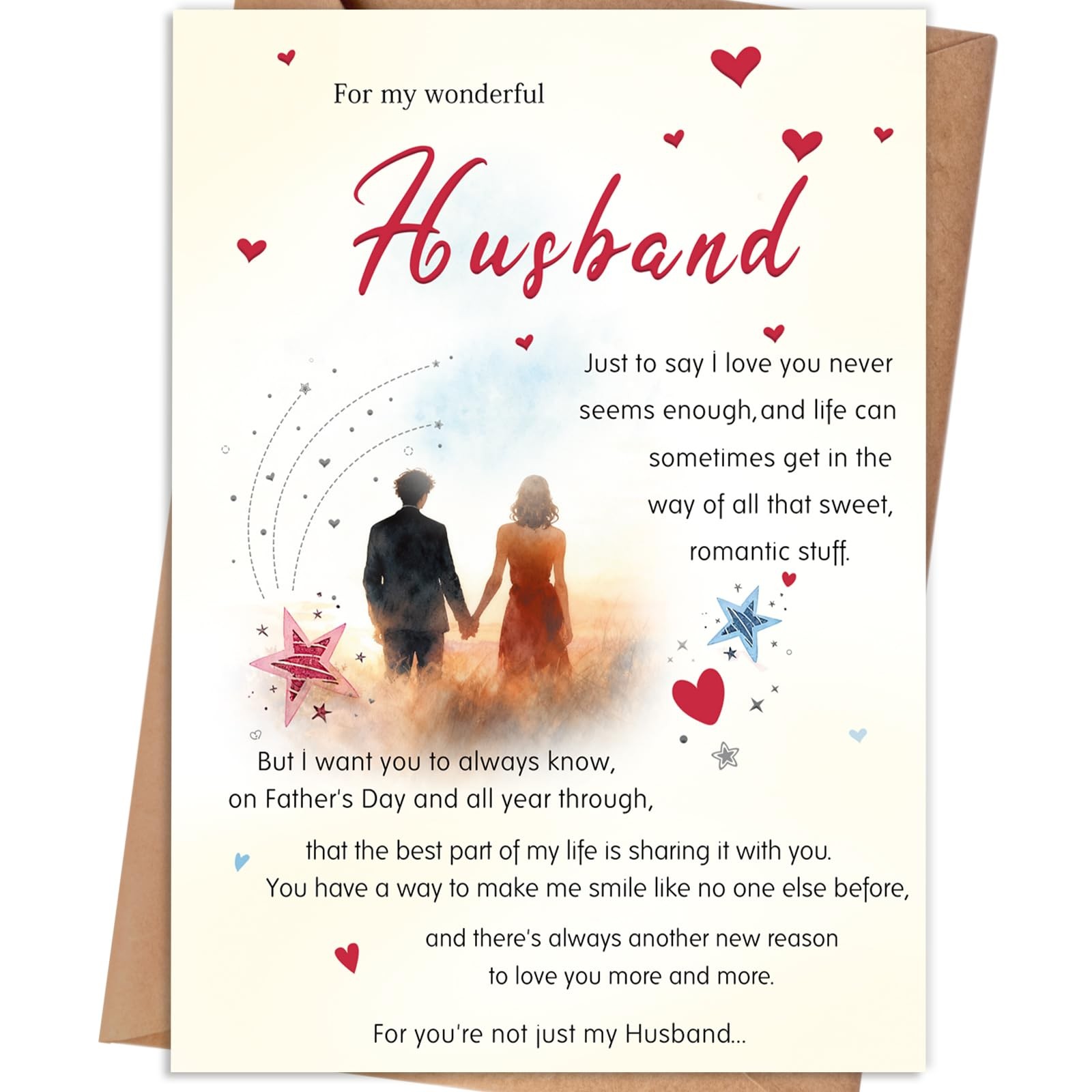 gerdiny Fathers Day Card for Husband, Father’s 7×5 inches, MM-424