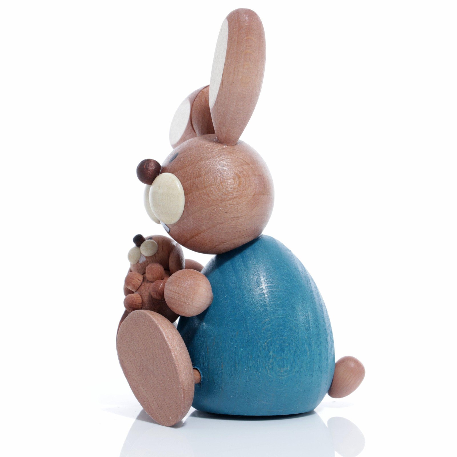 Easter Items Bunny With Child Height = 4 5/16in New Decoration Osterhasenfigur