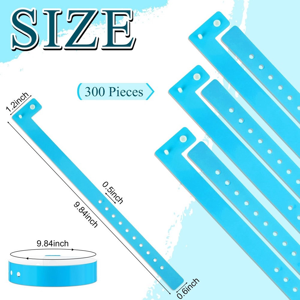 300 Pcs Neon Plastic Wristbands Vinyl Wristband Wristbands Plastic1316