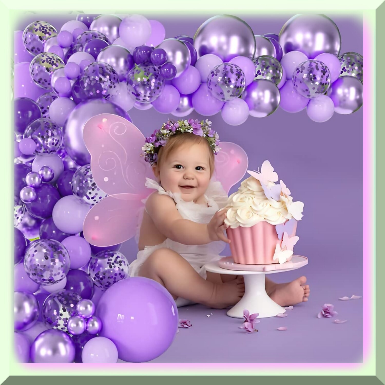 Purple Latex Balloon Party Kit 129 Pieces