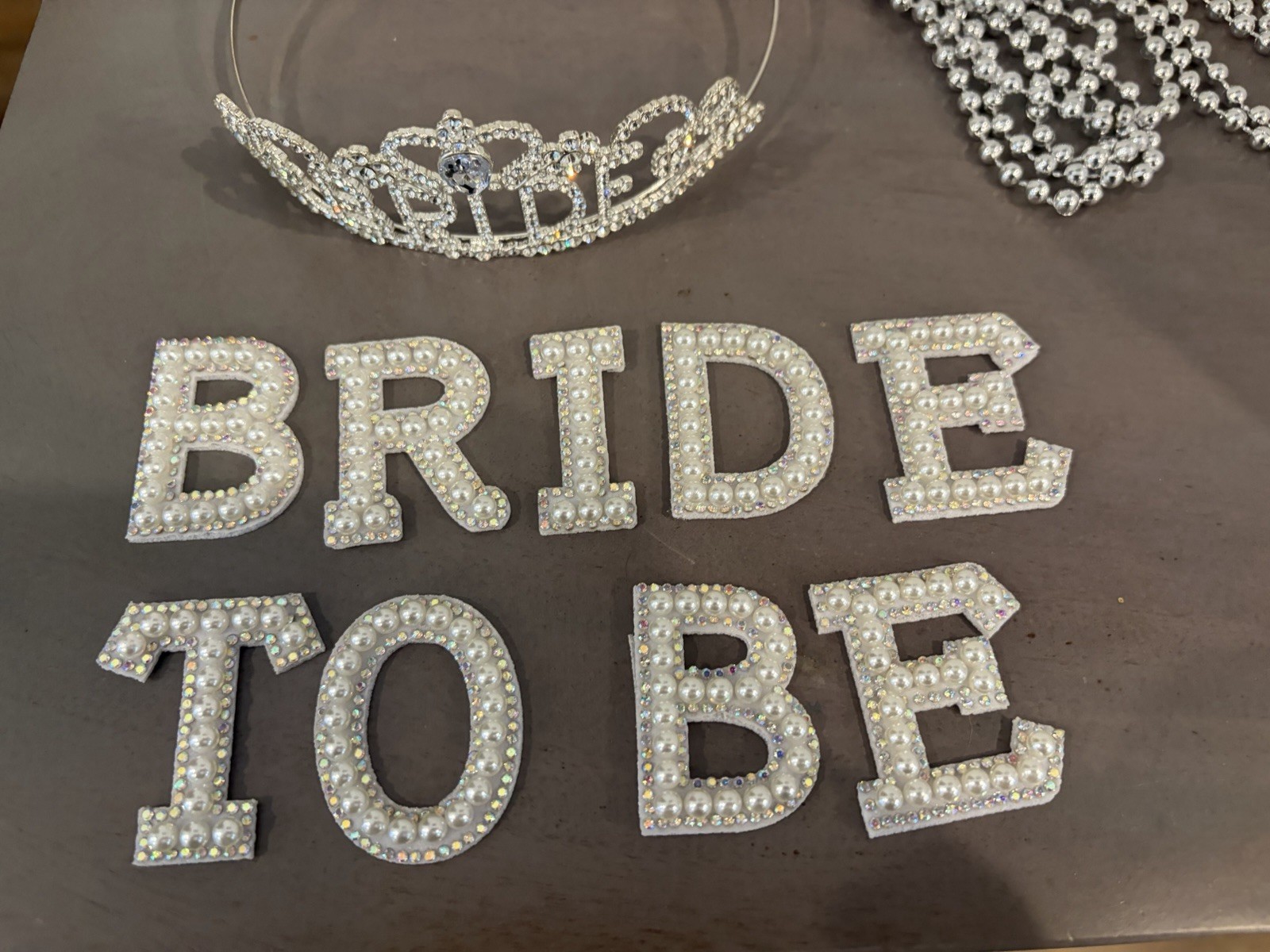 Bachelorette Bride To be Party Favors Crown, Beads, Veil, Bride To Be Letters