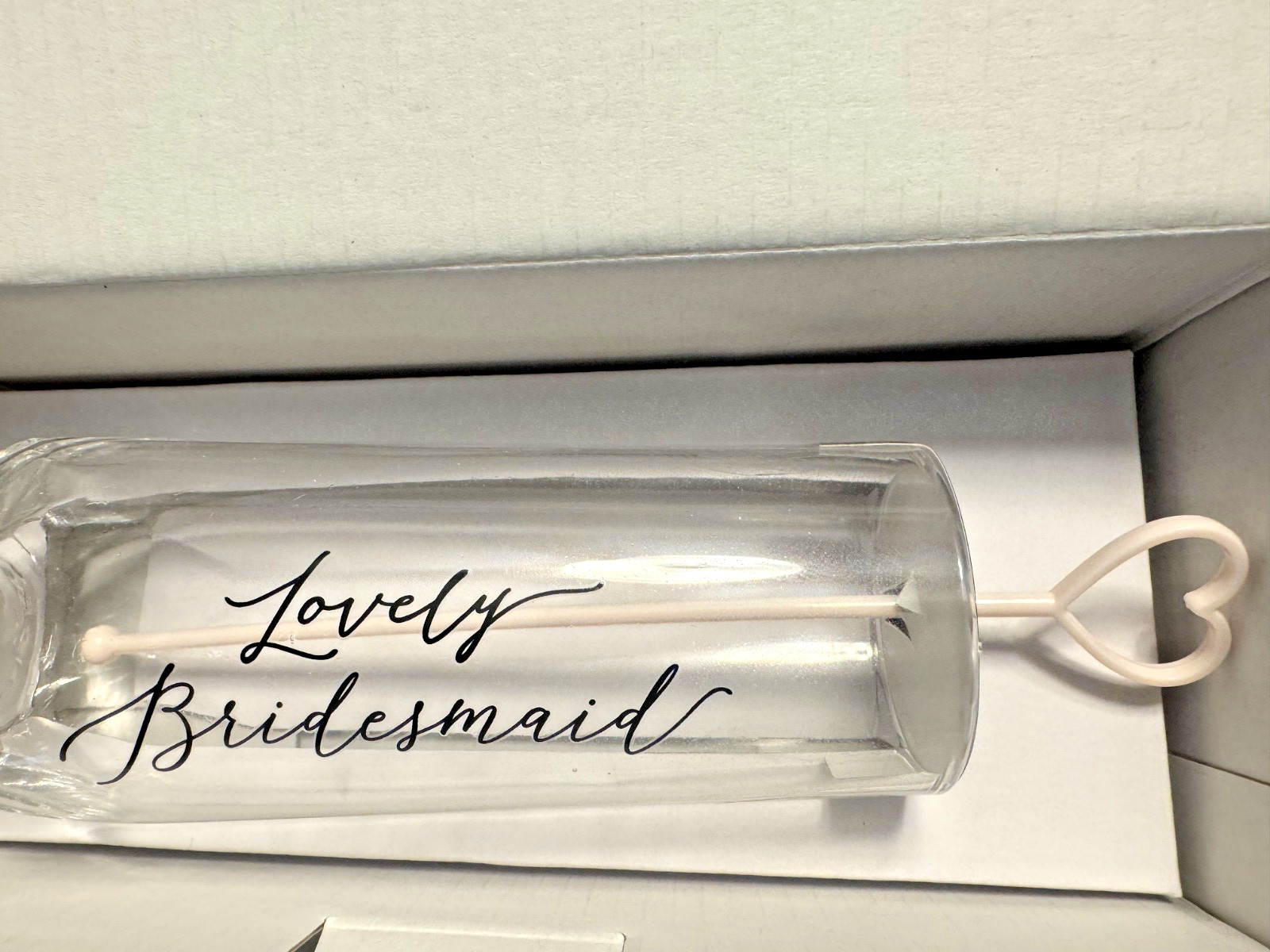 NEW IN BOX Style Me Pretty Bridesmaid Glass with Pick X TWO