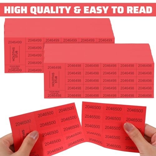 1000 Raffle Ticket Sheets – 25 Bid Chinese Auction Tickets for Events & Auctions