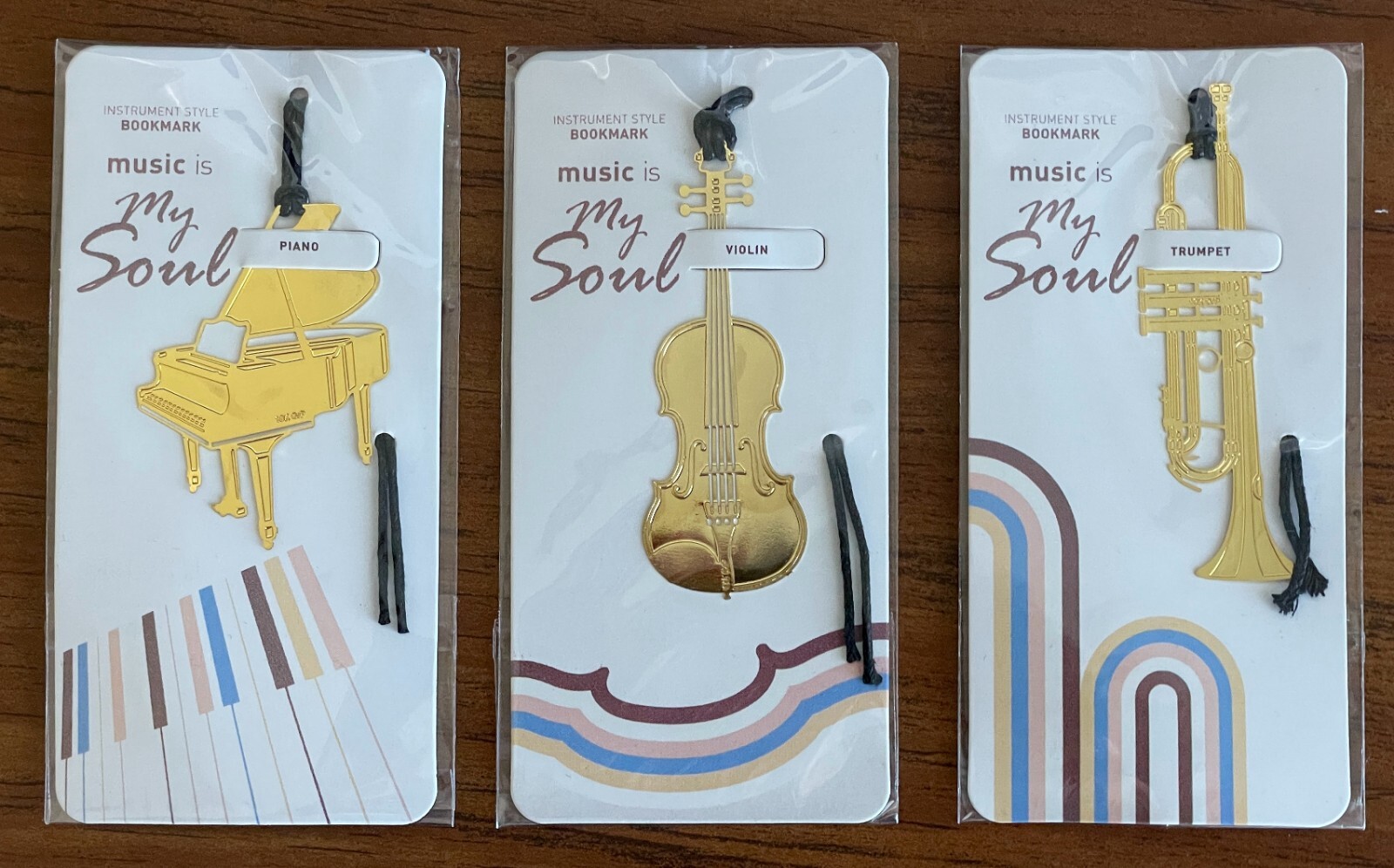 Music Instrument Bookmark Gold-plated Stainless Metal Art Bookmark Perfect Gift