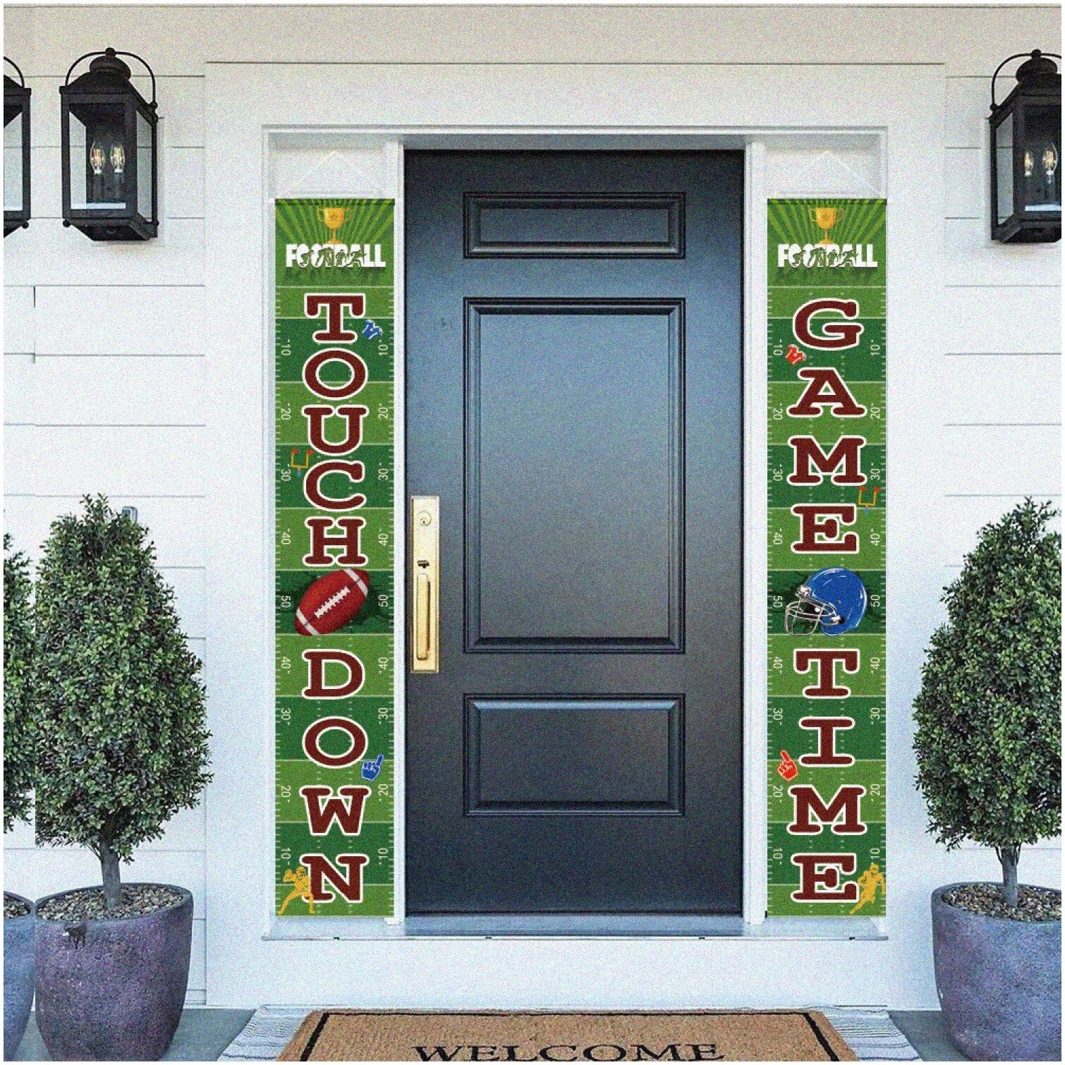 Football Game Day Welcome Porch Sign Set