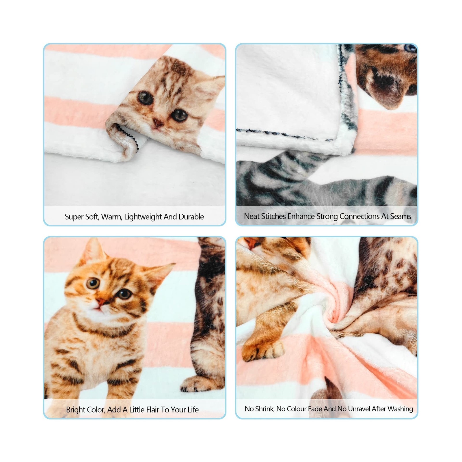 Fuzzy Throw Blanket 350 GSM Fleece Ultra-Soft Microfiber Blanke… FAST USA SHIP