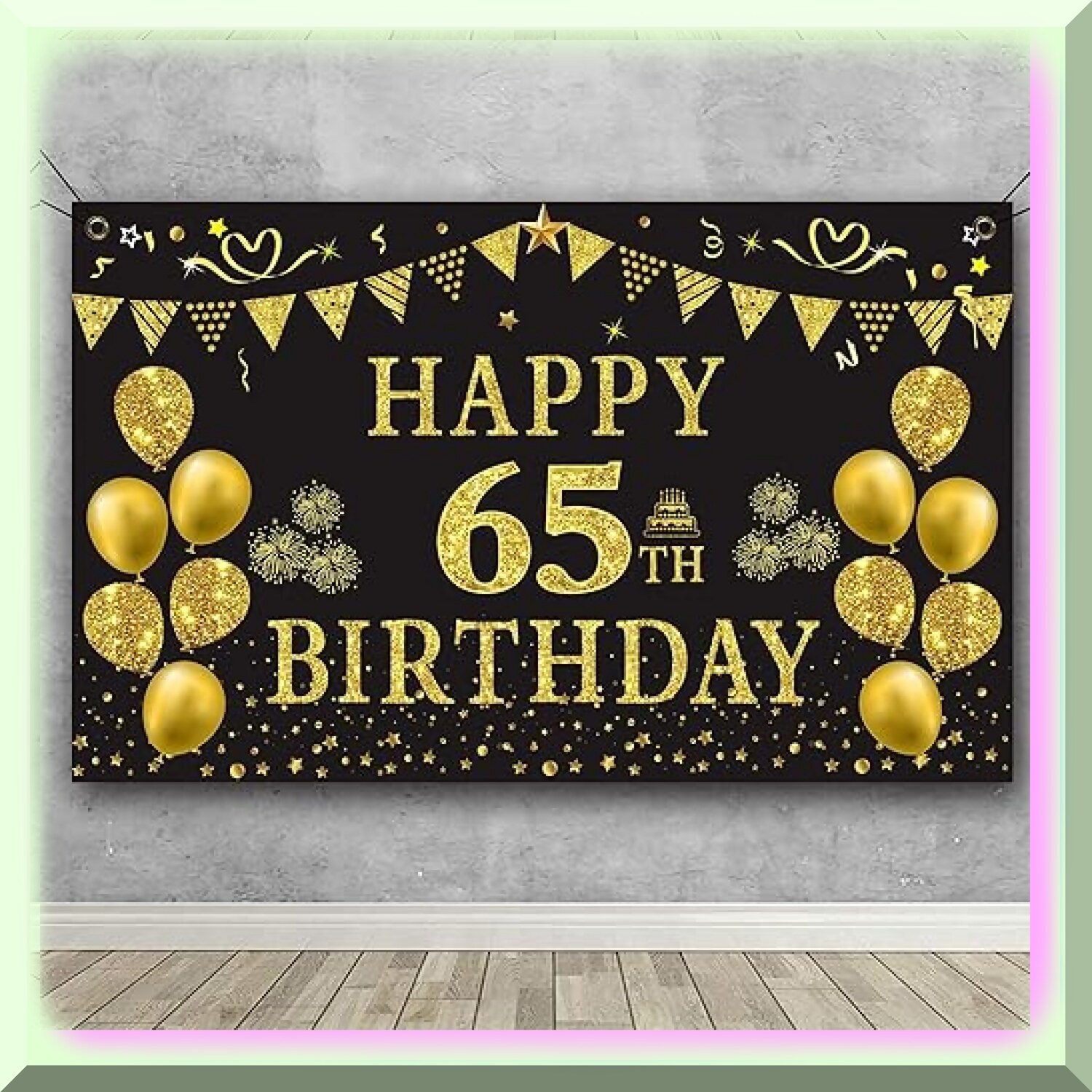 Golden Jubilee 65th Birthday Celebration Backdrop