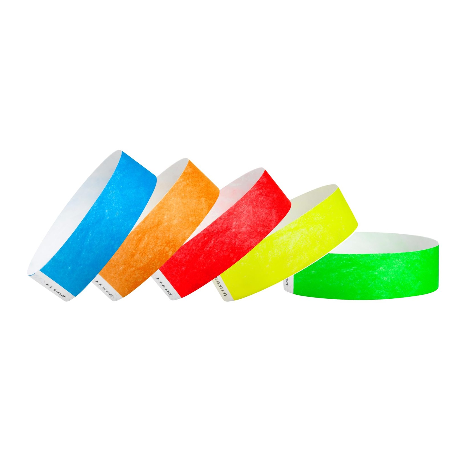 500 WristCo Tyvek Wristbands for Events – 500 500, 5 Color Variety Pack