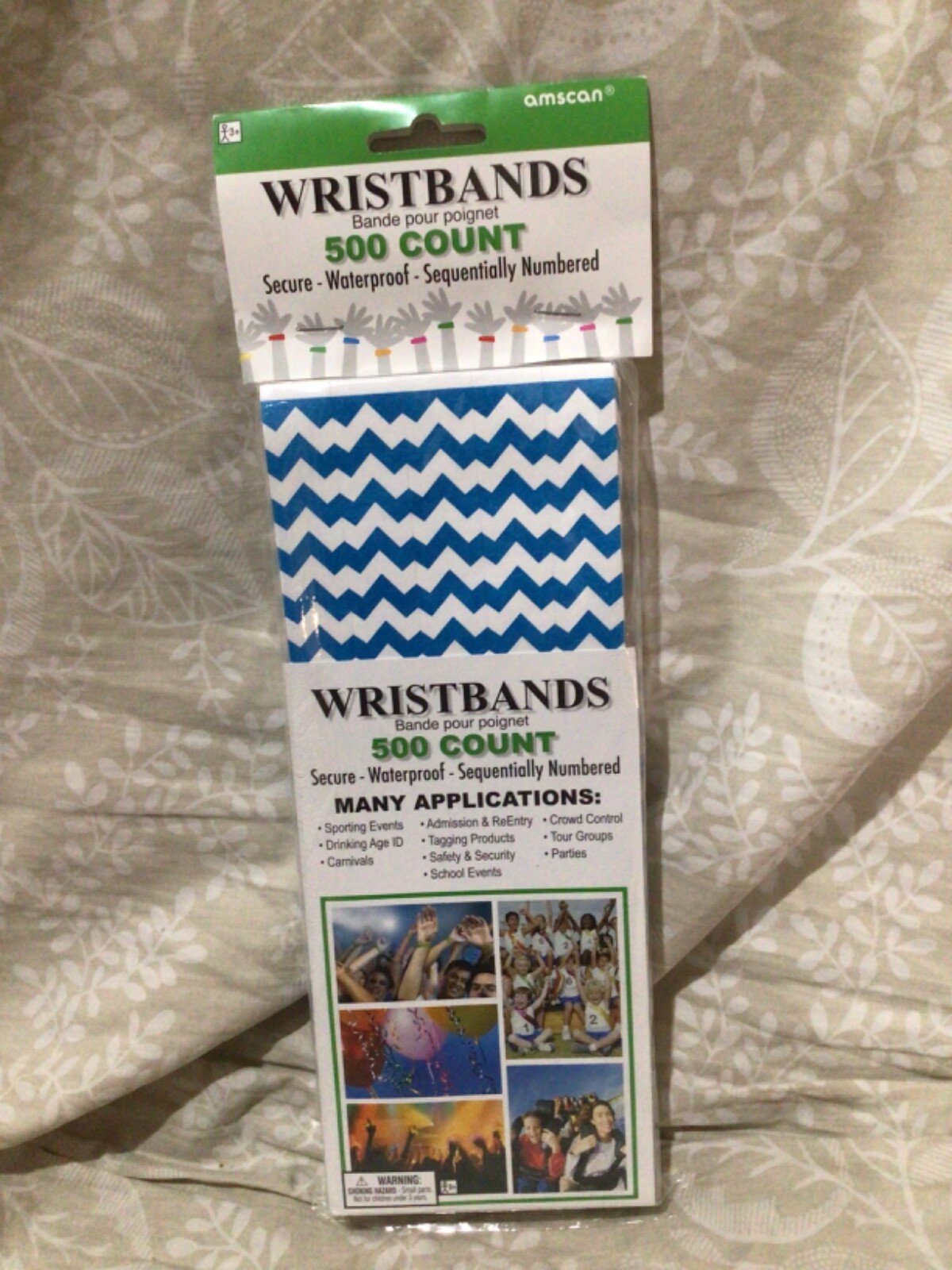 Tyvek Wristbands Blue 500 Count Party Fundraiser Event Club Bar Entry Reentry