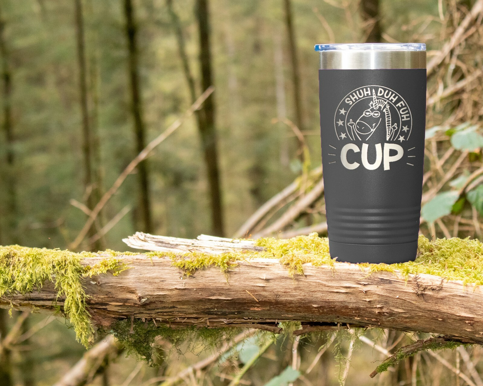 Coffee Tumbler SHUH DUH FUH CUP Funny 20oz Stainless Steel Travel Tumbler -Black