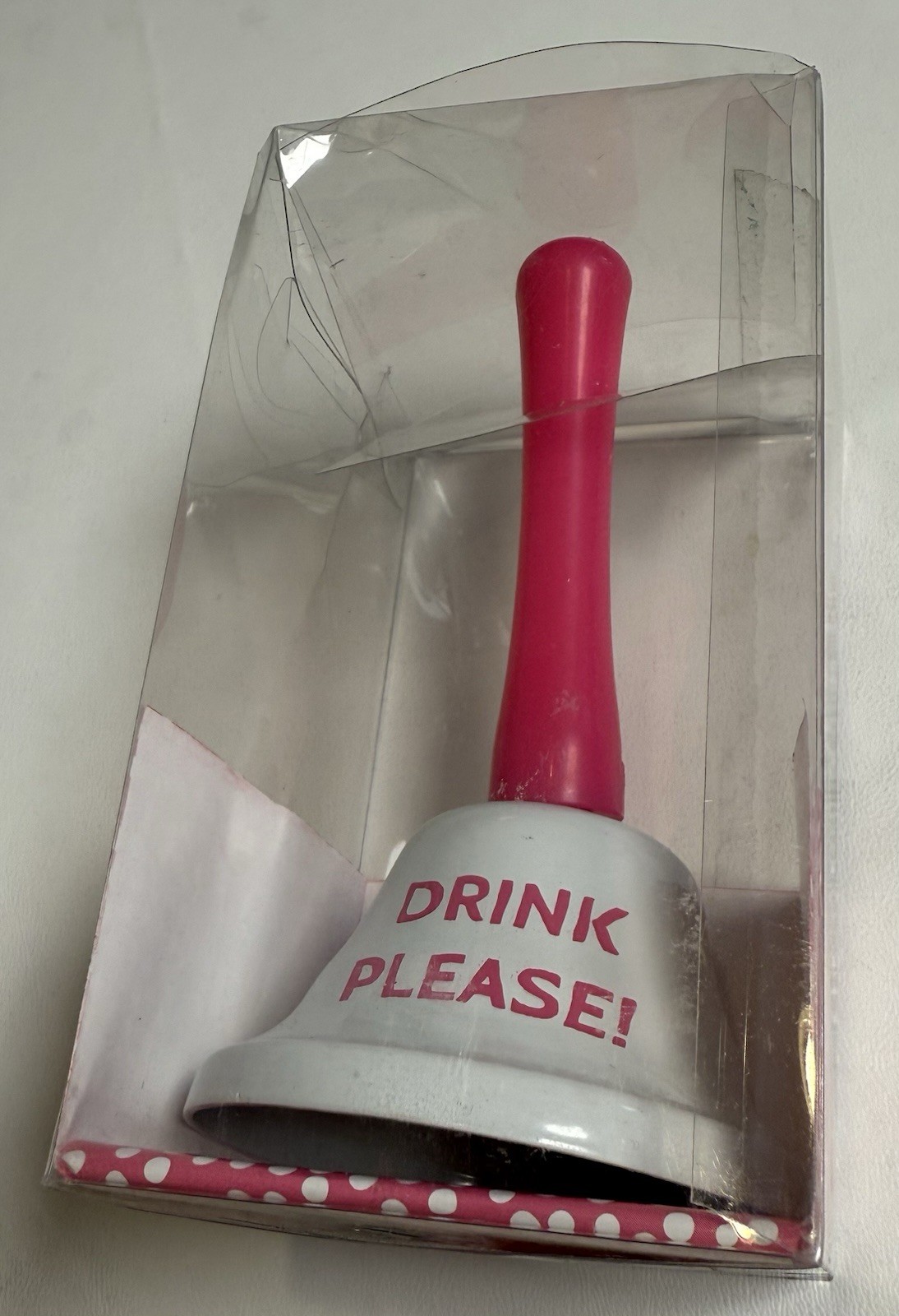 G! Fun Sassy Drink Please Ring Bell with Pink Handle Birthday Bachelorette Party
