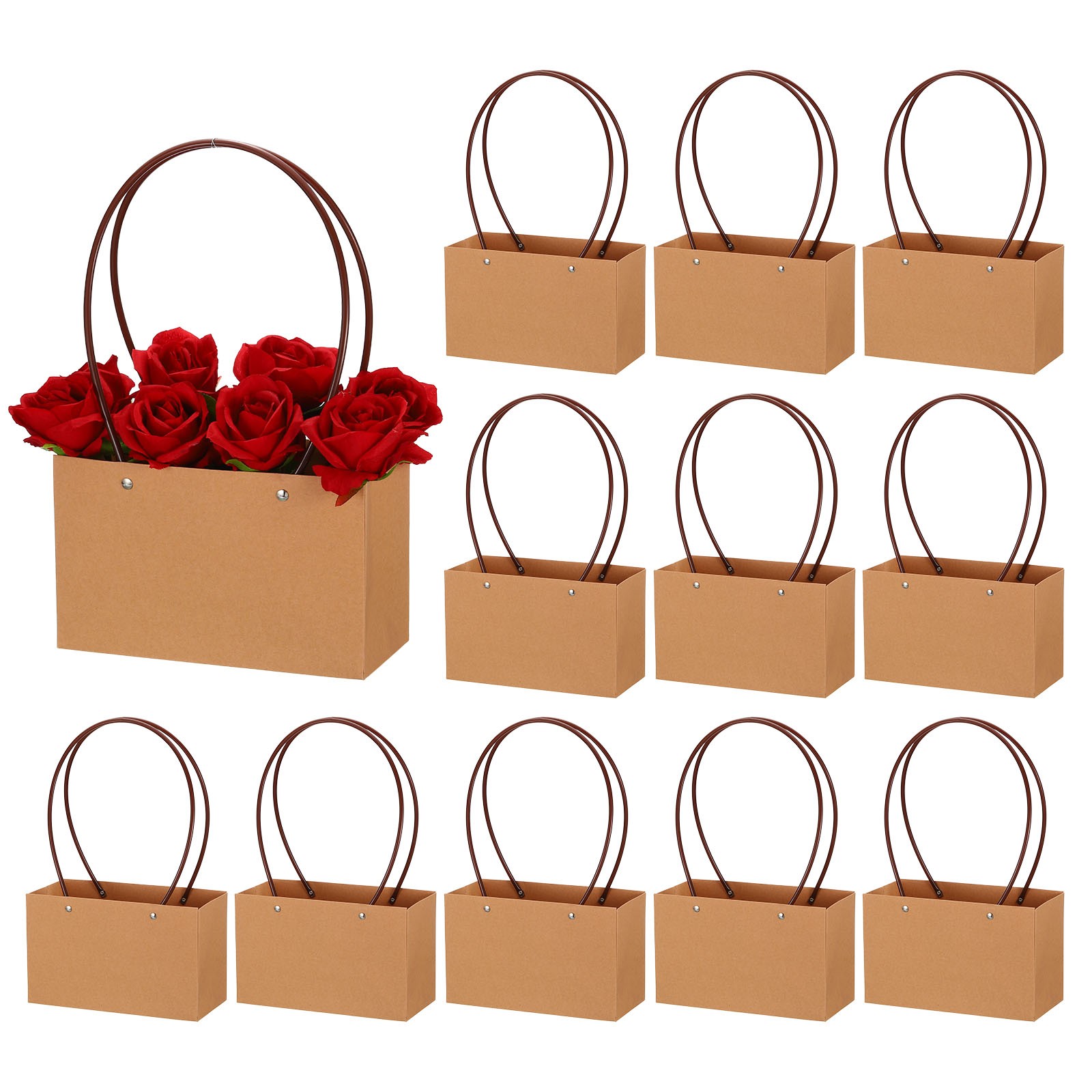 Flower Gift Box, 12 Pcs Paper Bouquet Flower, Paper Color